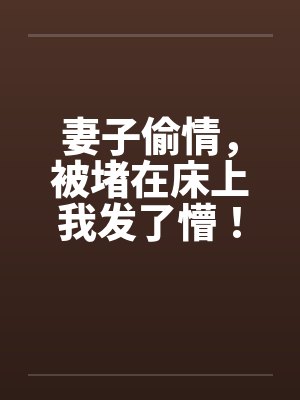 妻子偷情，被堵在床上我发了懵！by佚名封面