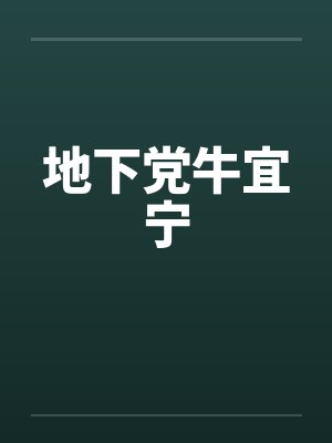 地下党牛宜宁笔趣阁无弹窗封面