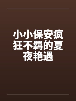 小小保安疯狂不羁的夏夜艳遇by佚名笔趣阁无弹窗封面