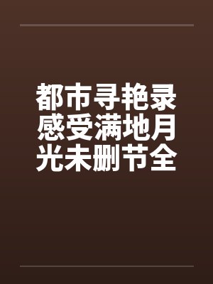 都市寻艳录感受满地月光未删节全本简体封面