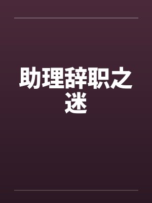 助理辞职之迷by佚名封面