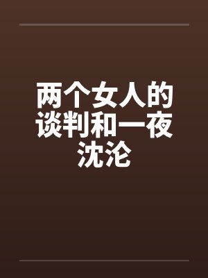 两个女人的谈判和一夜沈沦by佚名封面