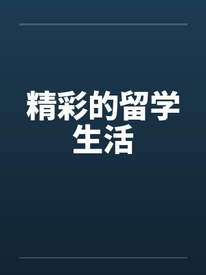 精彩的留学生活by佚名封面