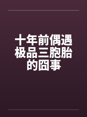 十年前偶遇极品三胞胎的囧事笔趣阁无弹窗封面