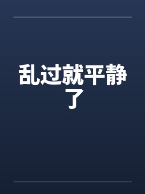 乱过就平静了by佚名封面