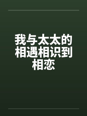 我与太太的相遇相识到相恋by佚名封面