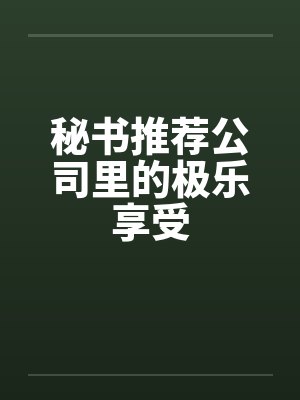 秘书推荐公司里的极乐享受by佚名封面