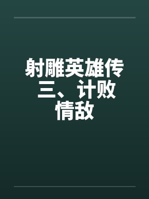 射雕英雄传 三、计败情敌by佚名笔趣阁无弹窗封面