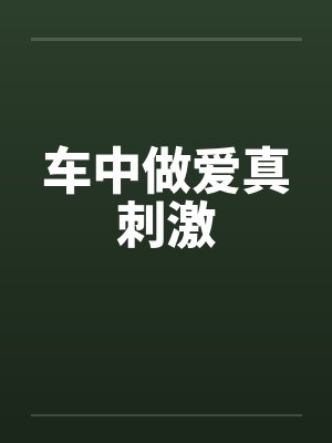 车中做爱真刺激封面