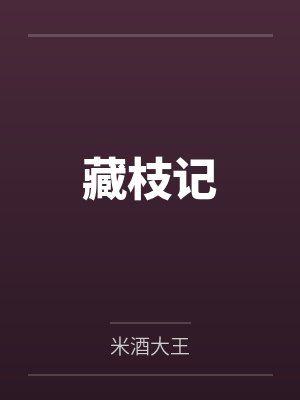 藏枝记笔趣阁无弹窗封面