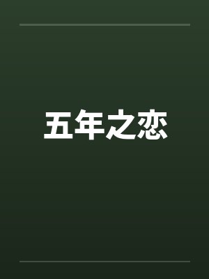 五年之恋封面