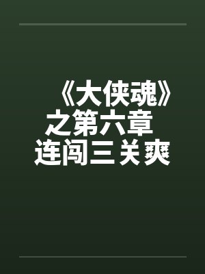 《大侠魂》之第六章 连闯三关爽爽爽笔趣阁无弹窗封面