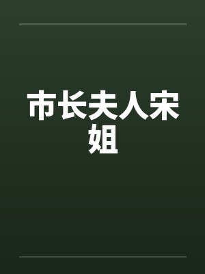 市长夫人宋姐封面