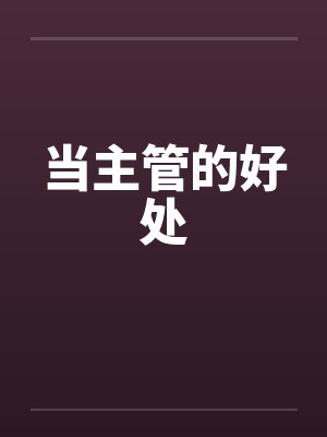 当主管的好处笔趣阁无弹窗封面