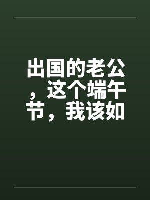 出国的老公，这个端午节，我该如何面对你？（全）封面