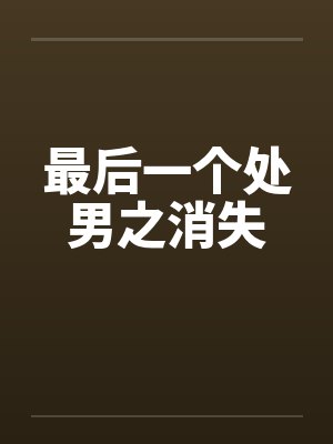 最后一个处男之消失封面