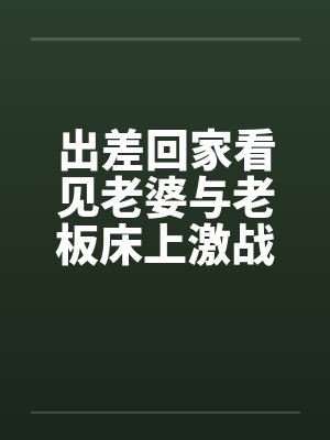 出差回家看见老婆与老板床上激战笔趣阁无弹窗封面
