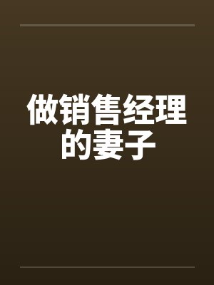 做销售经理的妻子by佚名封面