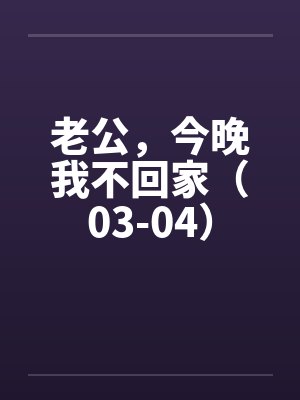 老公，今晚我不回家（03-04）by佚名封面