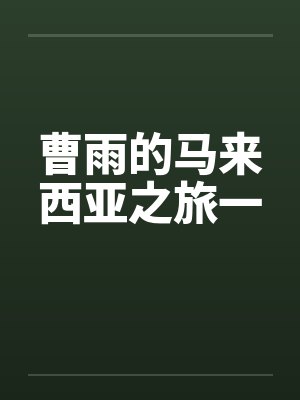 曹雨的马来西亚之旅一笔趣阁无弹窗封面